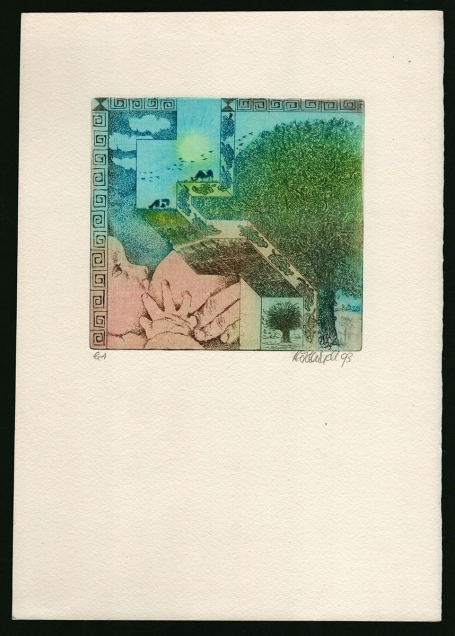 De warmte van moeders borst in een landschap EA 1993