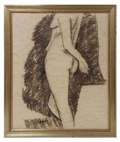 Staand naakt, handen op de rug