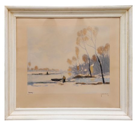 Winter aan de vijver Saverys 135/350