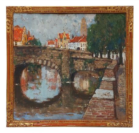 Schilderijtje, De Augustijnenbrug te Brugge