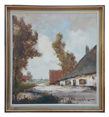 Langgevelboerderij langs landweg