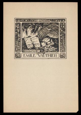 Ex libris Emile Vauthier 1920