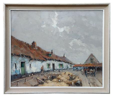 Cour de ferme en France 1949