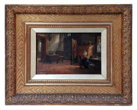 Dame plooit de was aan tafel