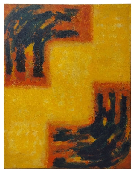Groot abstract schilderij van Paul Vanden Bosch