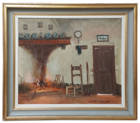 Eenvoudig interieur boerderijtje