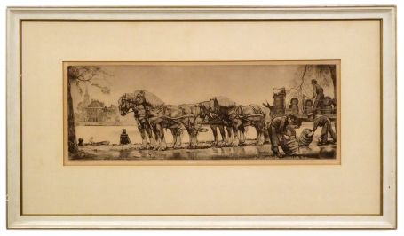 Bierwagen langs de Amstel in Amsterdam