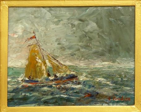 Bateau dans une mer sauvage