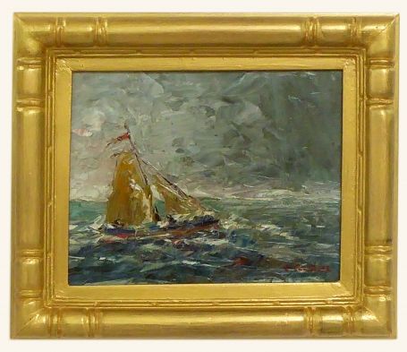 Bateau dans une mer sauvage