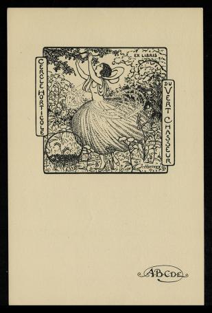 Ex libris van Jeanne Hovine of Anne-Marie Ferrieres