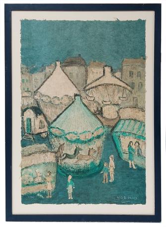 Kinderen aan de paardenmolen op de kermis 63/75