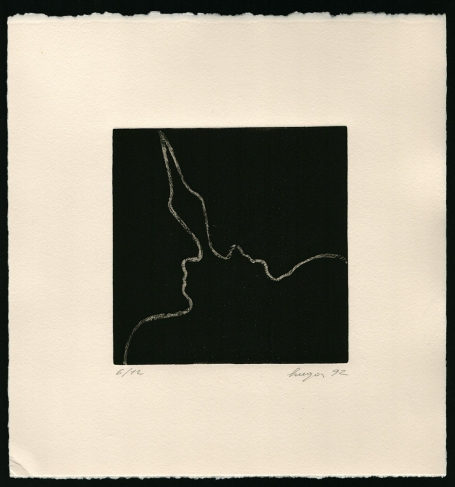 Zwarte abstractie Hugo III/V 1992 6/12