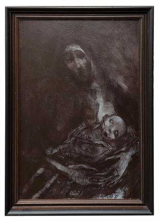 Moeder en Kind uit 1987 – Oil on canvas – Hugo Heyens