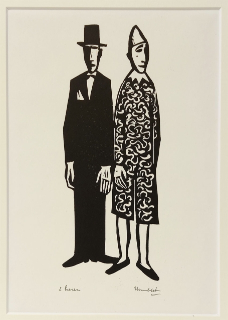 Kunstwerkje op papier van de Belgische kunstenaar Theo Humblet kopen