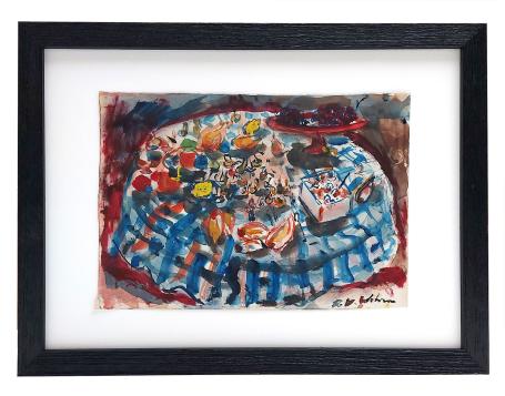 Kleurrijke gedekte tafel  met lekkers