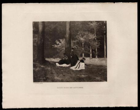 Heliogravure Sous-Bois en automne Exsteens 1123