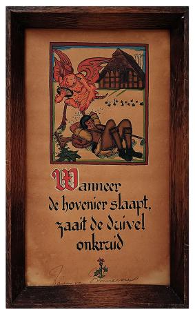 Wanneer de hovenier slaapt, zaait de duivel onkruid