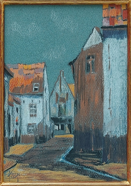 Pastel van de Belgische kunstenaar Isi Saeys of Isidore Saeys