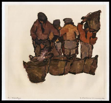 Monotype 61, vissers aan de vismijn