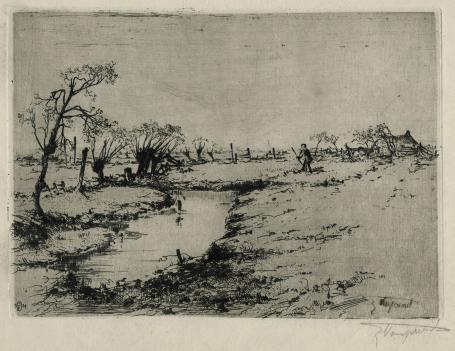 Ets uit 1934 van de Belgische kunstenaar Jules Vanpaemel