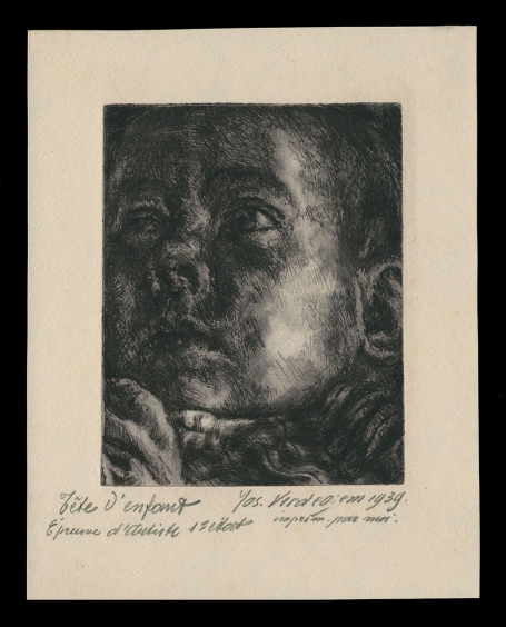Tête d'enfant épreuve d'artiste 1e état 1939