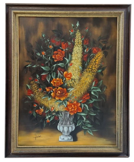 Bloemenweelde in een Romeins vaasje