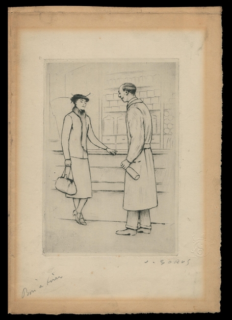 Dame bij de kruidenier (Bon à tirér)