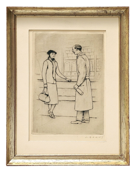 Dame bij de kruidenier