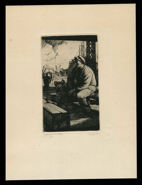 Zittende docker art. proof