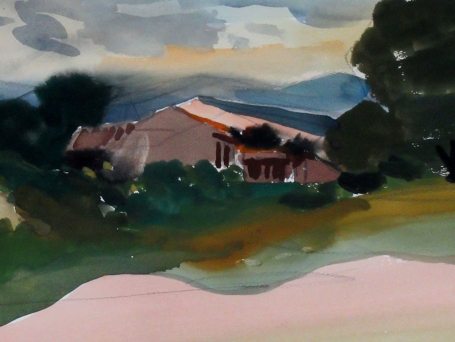 Waterverfschilderij van de Belgische schilder Jacques Maes kopen
