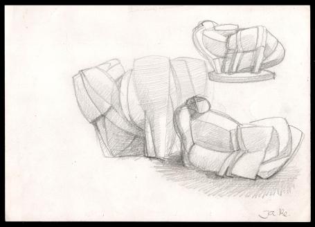 Tekening, liggende beelden