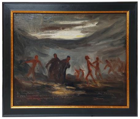 Le Purgatoire, Chtr XXIII Voilà qu'une ombre... 1939 – peinture d’Armand Jamar