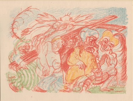 Litho van James Ensor uit 1921