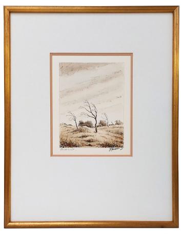 Aquarel van de Mechelse kunstenaar Jan Hermus