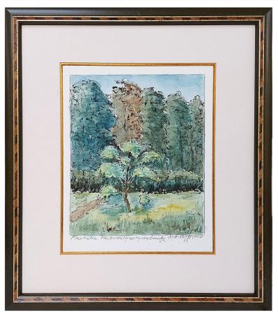 Aquarel van de Mechelse kunstenaar Jan Hermus