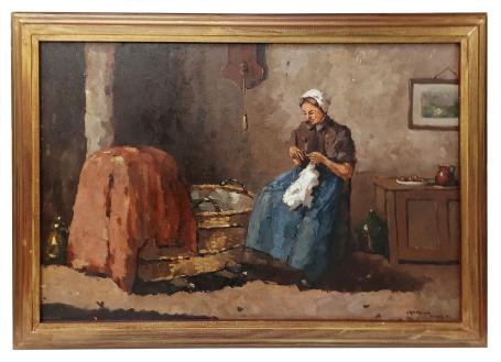 Huisvlijt, moeder aan de wieg