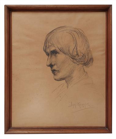 Tekening, het page hoofdje