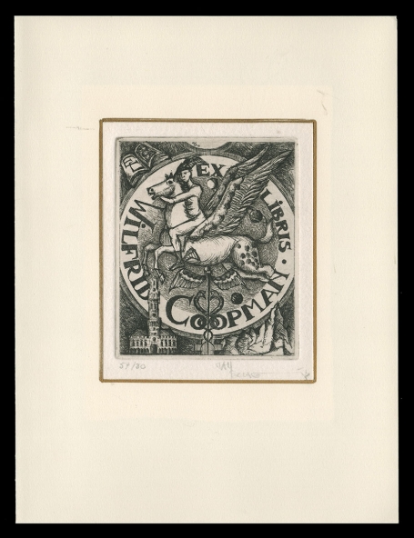 Belgische kunstenaar Jan Scheir met een ex libris
