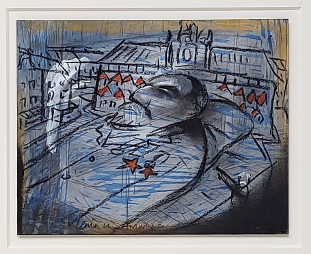 kunstwerkje op papîer van de  Belgische kunstenaar Jan Vanriet