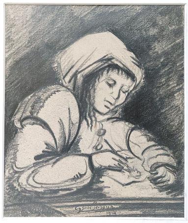 Tekening uit 1914 van Cornelis Johannes Snoeijerbosch