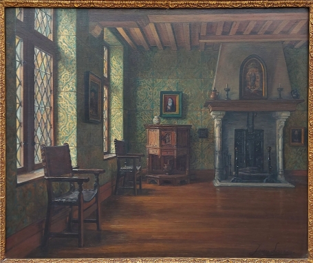 Kunstwerkje Interieur aanzicht van Jean Laenen