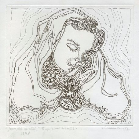 Jeune fille au châle 1949 1948