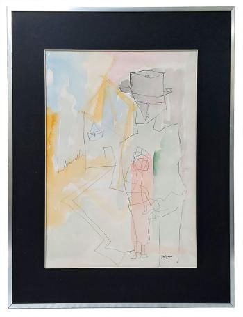 De man met hoed en dame 1978