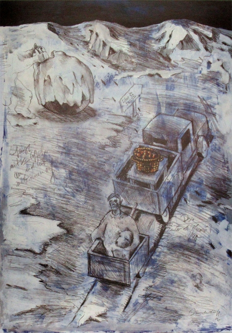 Offset print van de Duitse kunstenaar Jörg Immendorff kopen