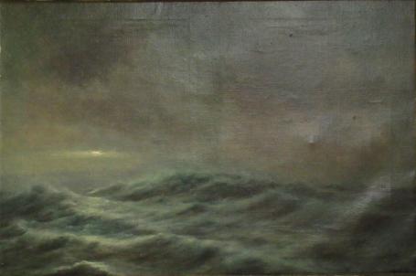 De Antwerpse schilder Jos Schippers met een zicht op de Noordzee