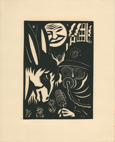 linocut uit 1933 van Jos Wils