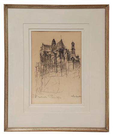 Tekening, St. Eustache Paris 1991