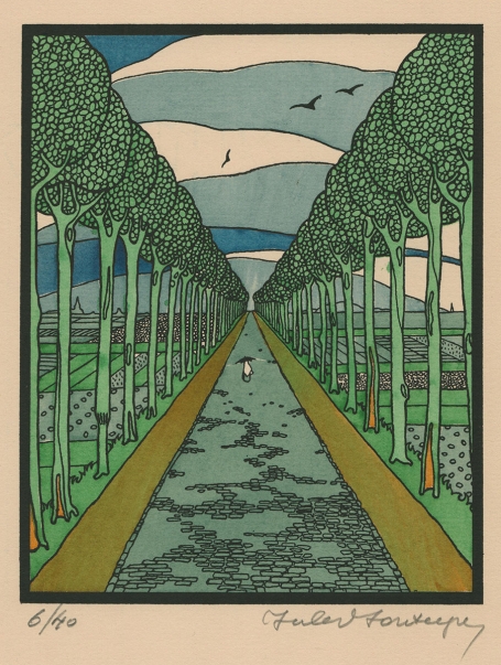 Gravure van de Belgische kunstenaar Jules Fonteyne kopen