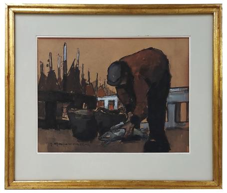 De visser aan wal te Oostende