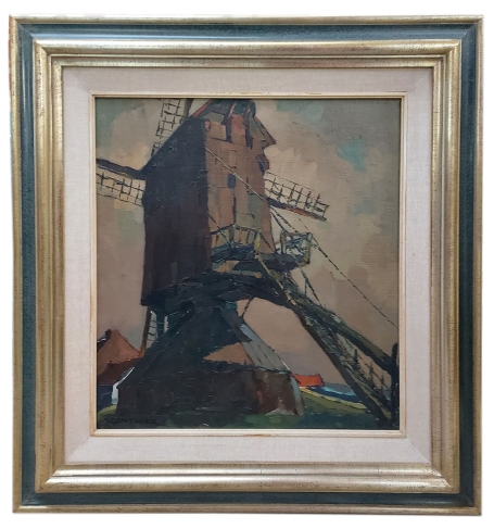 De oude houten molen